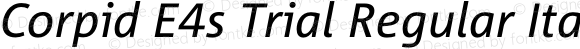 Corpid E4s Trial Regular Italic