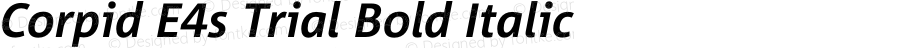 Corpid E4s Trial Bold Italic