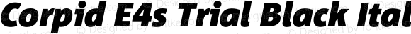 Corpid E4s Trial Black Italic