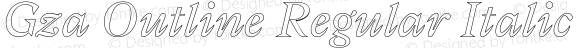 Gza Outline Regular Italic