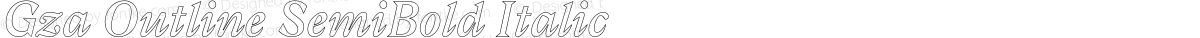 Gza Outline SemiBold Italic