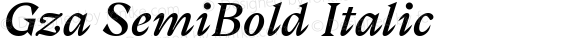 Gza SemiBold Italic