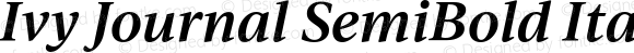 Ivy Journal SemiBold Italic