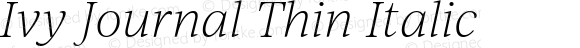 Ivy Journal Thin Italic