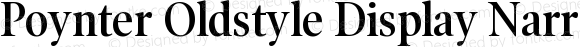 Poynter Oldstyle Display Narrow SemiBold