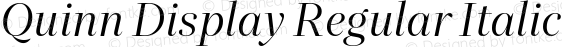 Quinn Display Regular Italic