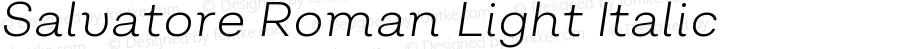 Salvatore Roman Light Italic