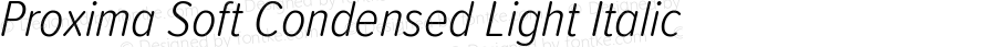 Proxima Soft Condensed Light Italic