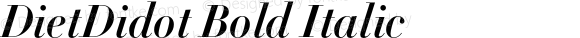 DietDidot Bold Italic