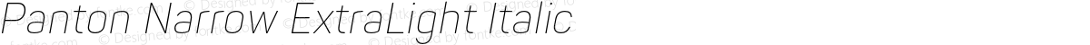 Panton Narrow ExtraLight Italic