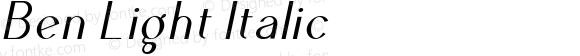 Ben Light Italic