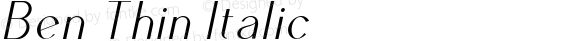 Ben Thin Italic