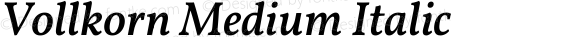 Vollkorn Medium Italic