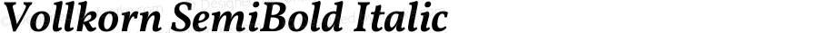 Vollkorn SemiBold Italic