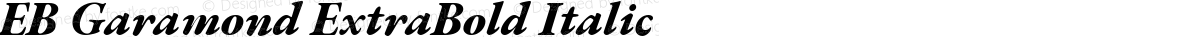 EB Garamond ExtraBold Italic