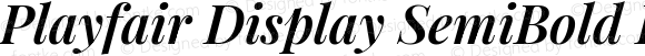 Playfair Display SemiBold Italic