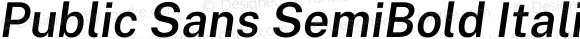 Public Sans SemiBold Italic