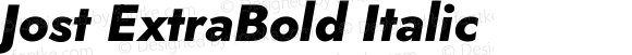 Jost ExtraBold Italic