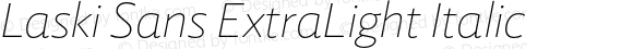 Laski Sans ExtraLight Italic