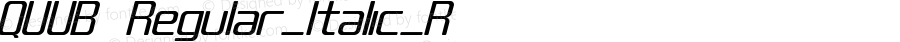 QUUB Regular_Italic_R