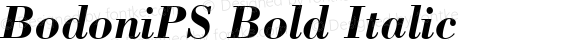 BodoniPS Bold Italic