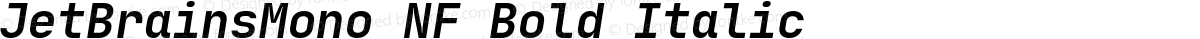 JetBrainsMono NF Bold Italic