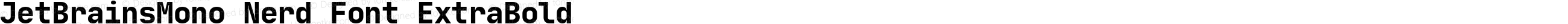 JetBrainsMono Nerd Font ExtraBold