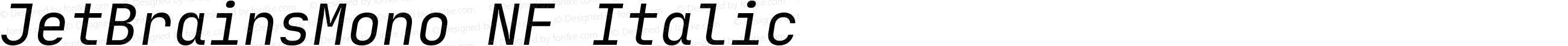 JetBrains Mono Italic Nerd Font Complete Windows Compatible