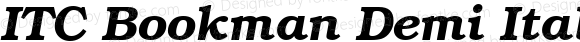 ITC Bookman Demi Italic