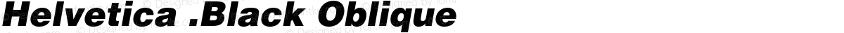 Helvetica .Black Oblique