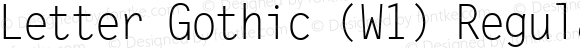 Letter Gothic (W1) Regular