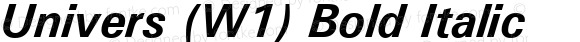 Univers (W1) Bold Italic