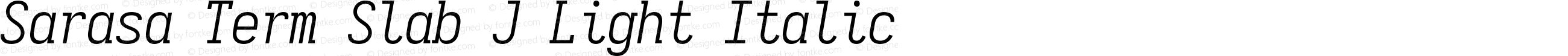 Sarasa Term Slab J Light Italic