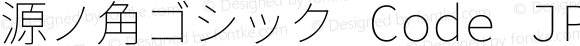 源ノ角ゴシック Code JP EL Italic