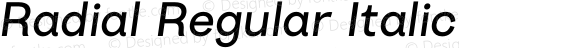 Radial Regular Italic