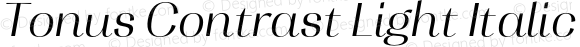 Tonus Contrast Light Italic