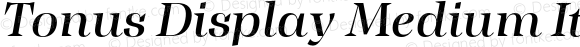 Tonus Display Medium Italic