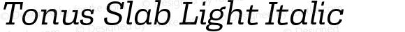 Tonus Slab Light Italic