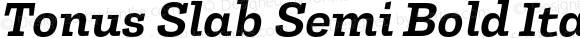 Tonus Slab Semi Bold Italic