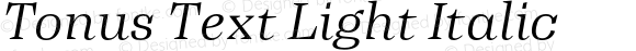 Tonus Text Light Italic