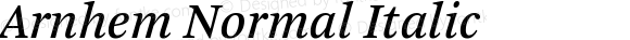 Arnhem Normal Italic