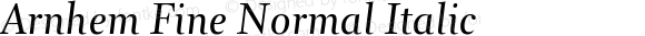 Arnhem Fine Normal Italic