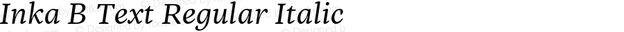 Inka B Text Regular Italic