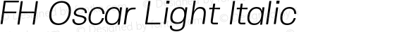 FH Oscar Light Italic