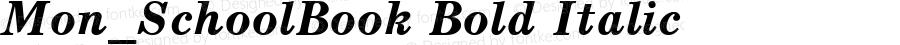 Mon_SchoolBook Bold Italic