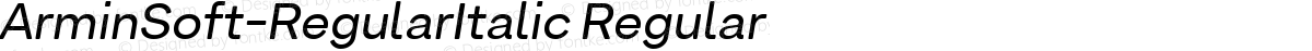 ArminSoft-RegularItalic Regular