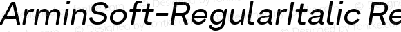 ArminSoft-RegularItalic Regular