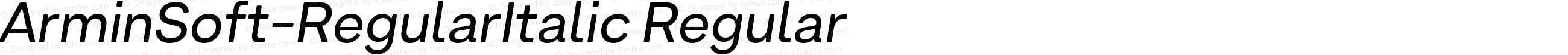 ArminSoft-RegularItalic Regular