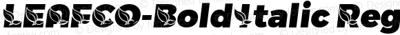 LEAFCO-BoldItalic Regular