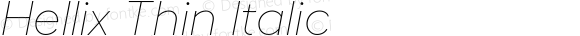 Hellix Thin Italic